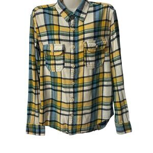 Aeropostale Plaid Button-Down Shirt | Size Small (S/P) | 100% Cotton